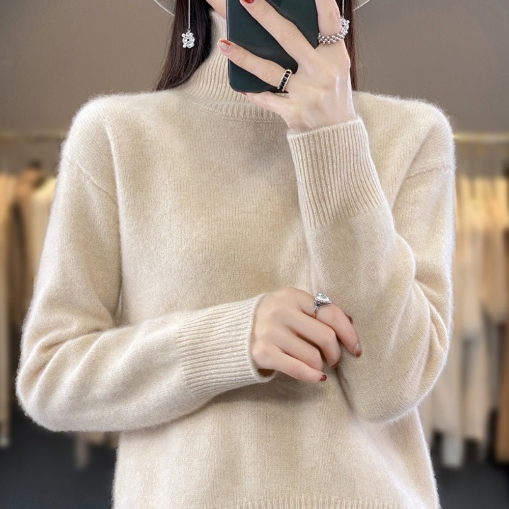 ヘアリータートルネックニット|オフィスカジュアル レディース 通販【ミレジェネ】