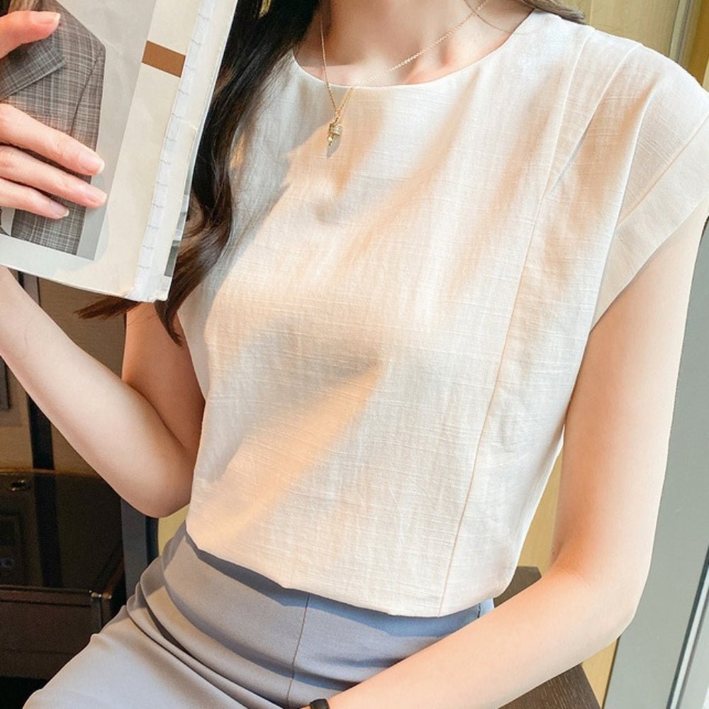 タック入り半袖トップス|オフィスカジュアル レディース 通販【ミレジェネ】