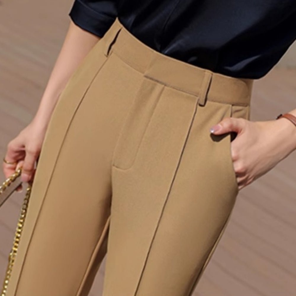 サイドスリット入りフレアパンツ|オフィスカジュアル レディース 通販【ミレジェネ】