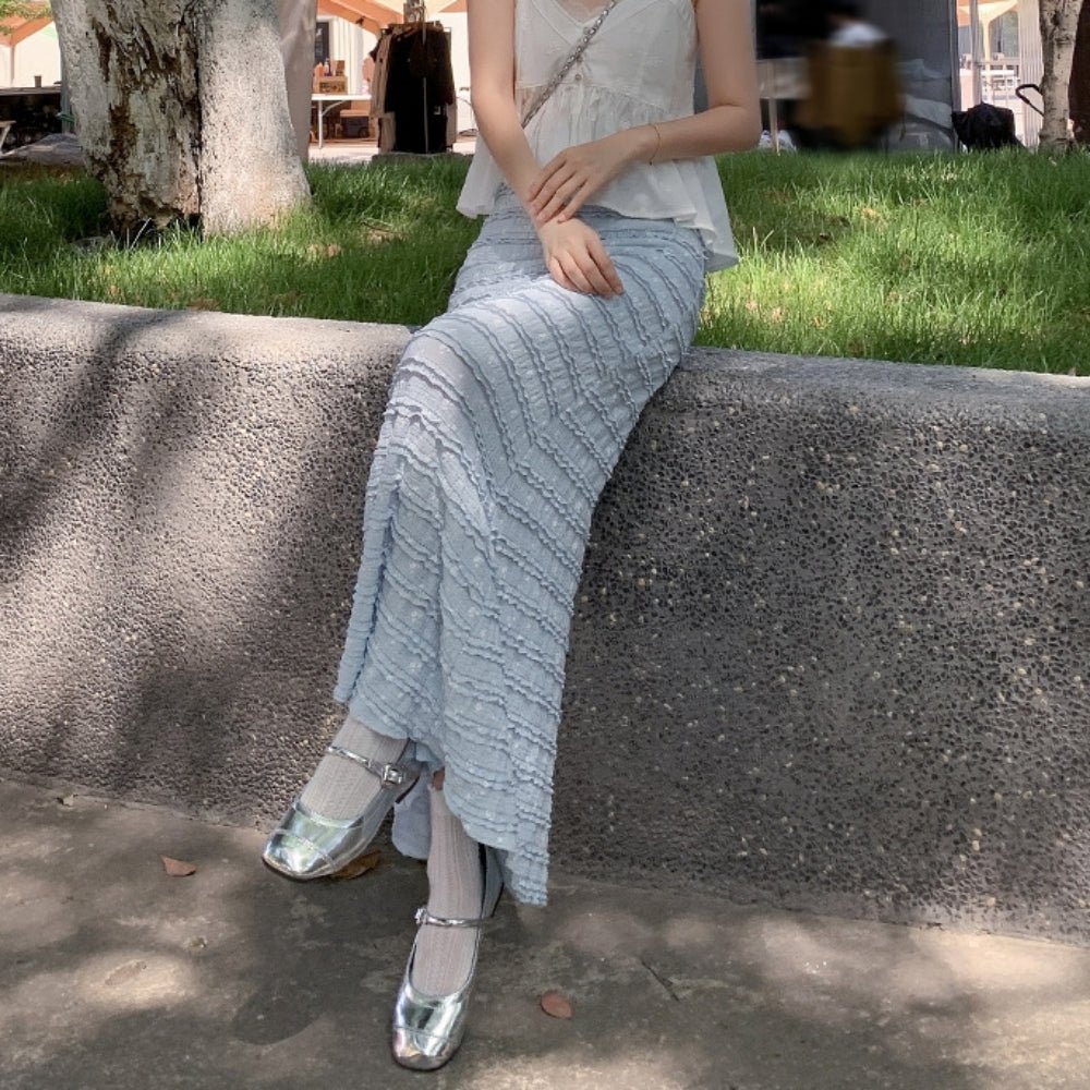 小花柄フリルマーメイドスカート|オフィスカジュアル レディース 通販【ミレジェネ】