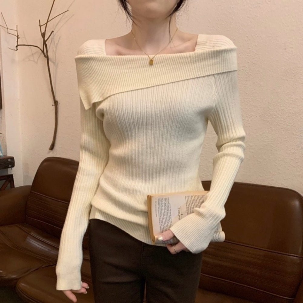 オフショルニットトップス|オフィスカジュアル レディース 通販【ミレジェネ】