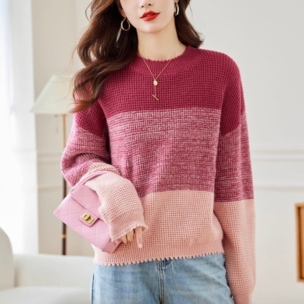 グラデーションデザインニット|オフィスカジュアル レディース 通販【ミレジェネ】