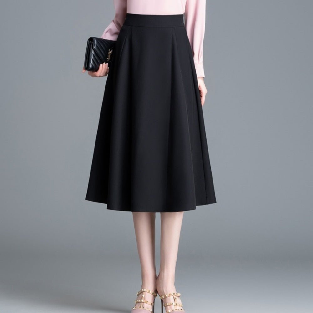 オフィスカジュアル 春 スリムミドル丈スカート ミレジェネ