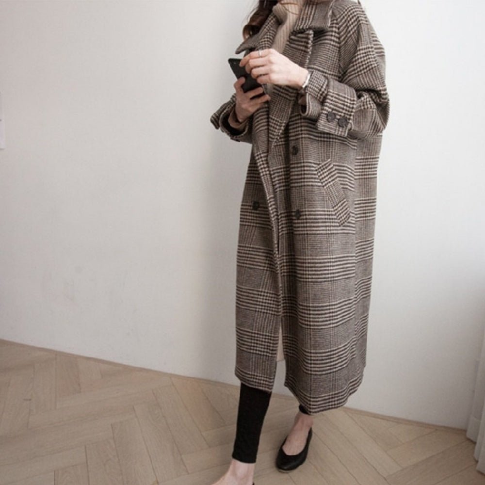 チェック柄ロングコート|オフィスカジュアル レディース 通販【ミレジェネ】