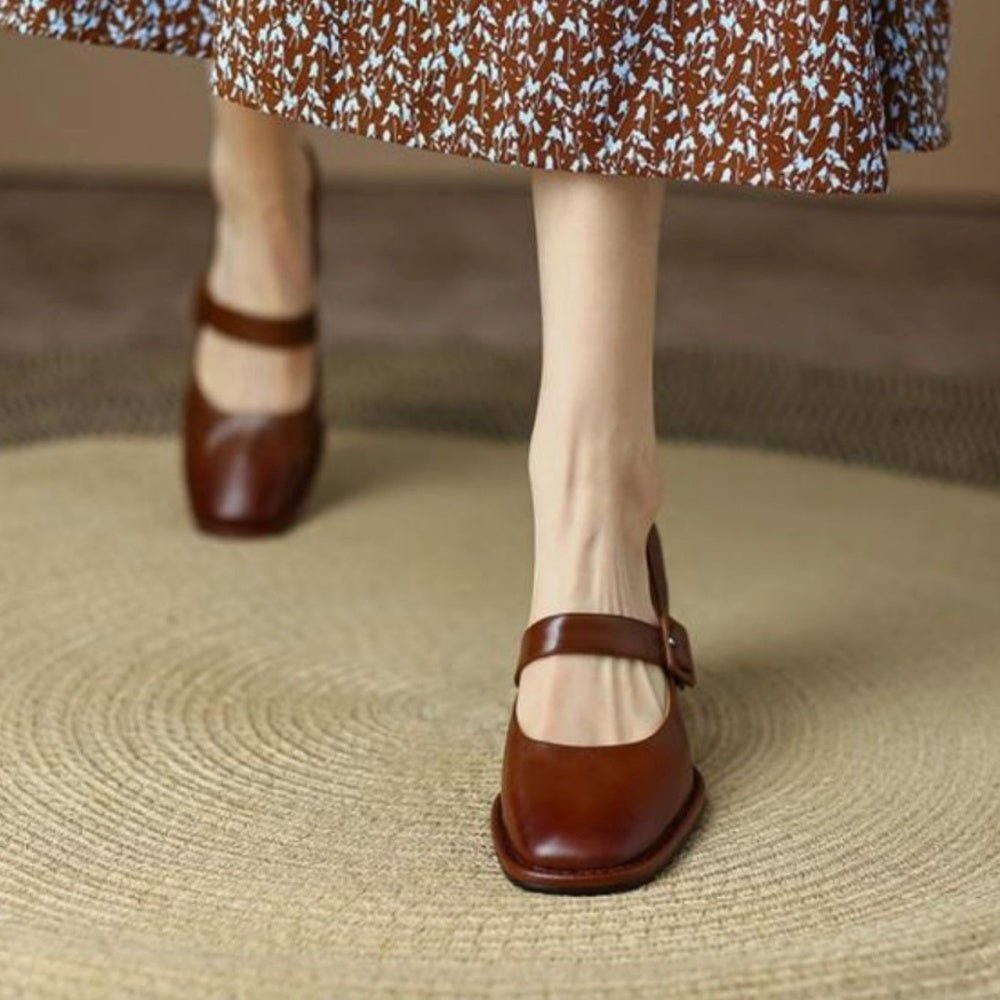 チャンキーヒールストラップパンプス|オフィスカジュアル レディース 通販 Millennial Generation【ミレジェネ】