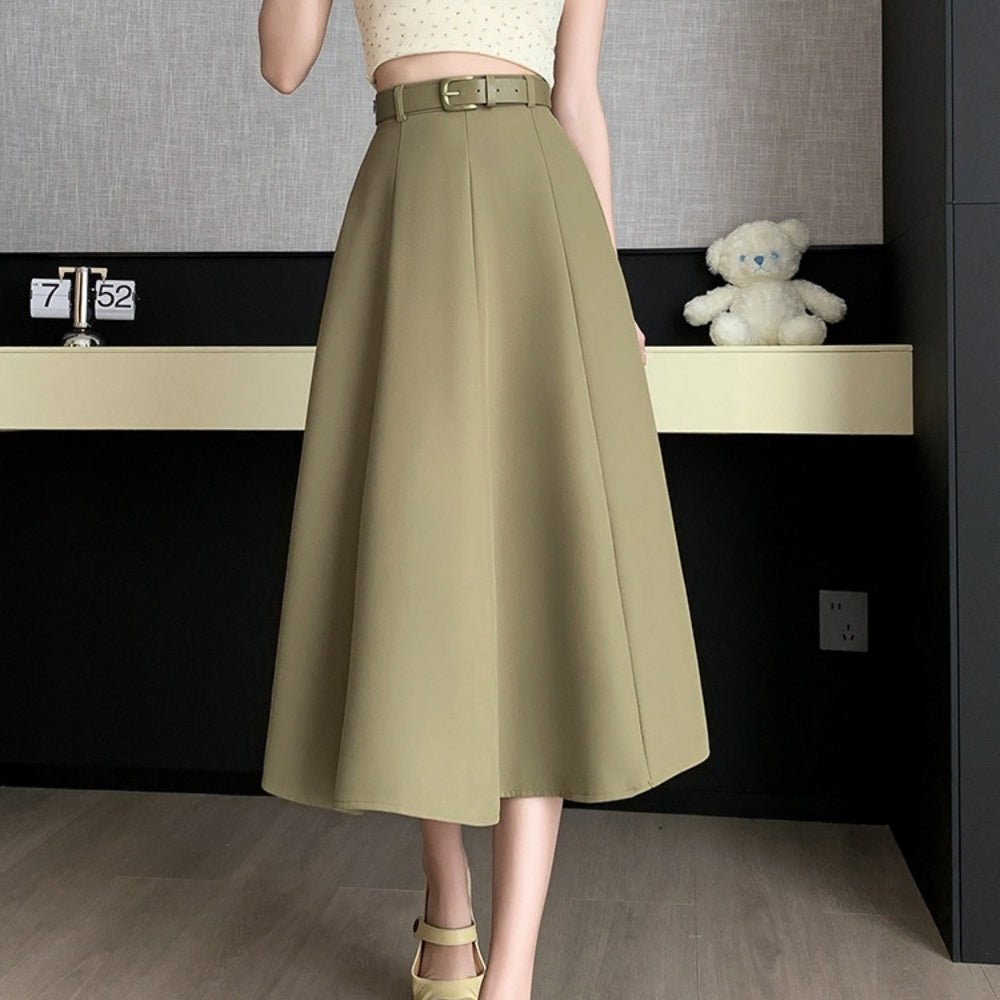 ミドル丈ハイウエストスカート|オフィスカジュアル レディース 通販【ミレジェネ】