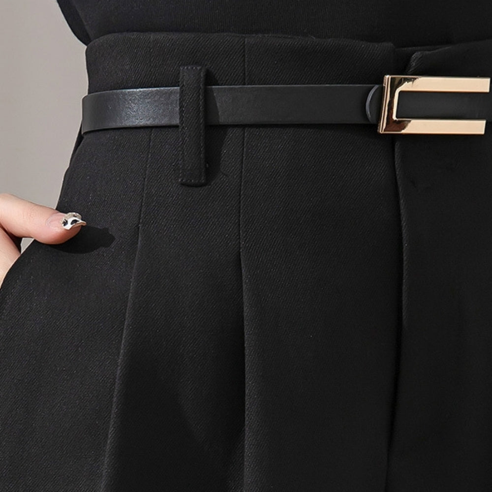 ハイウエストタック入りワイドパンツ|オフィスカジュアル レディース 通販【ミレジェネ】