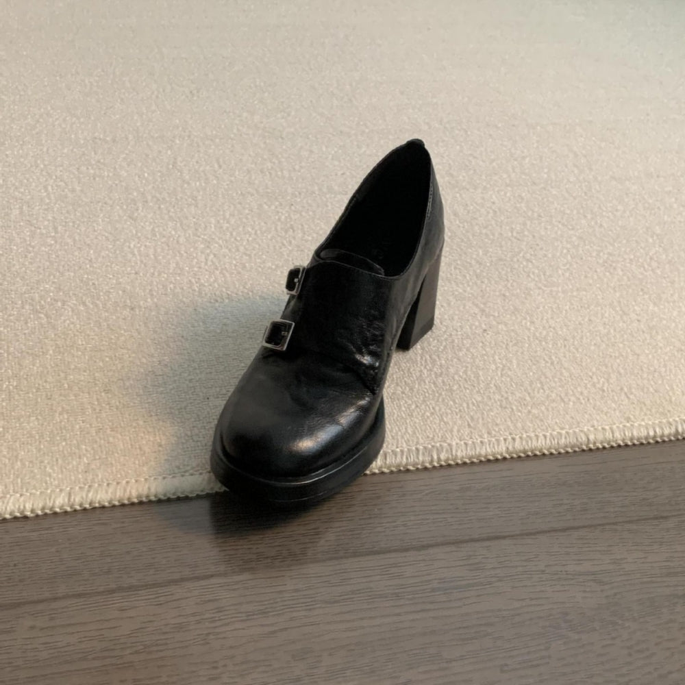 モンクストラップ太ヒールシューズ|オフィスカジュアル レディース 通販【ミレジェネ】