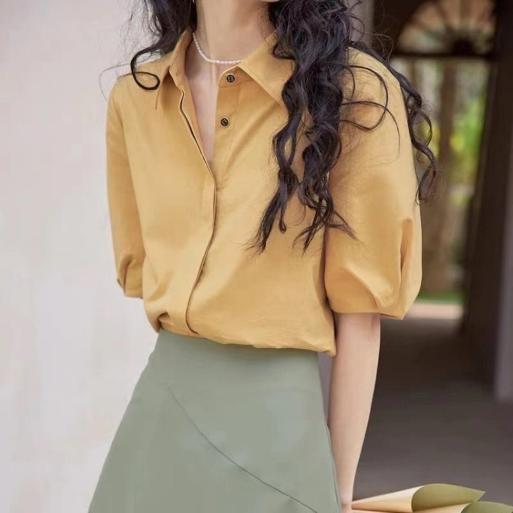 タックアクセントスリーブシャツ|オフィスカジュアル レディース 通販【ミレジェネ】