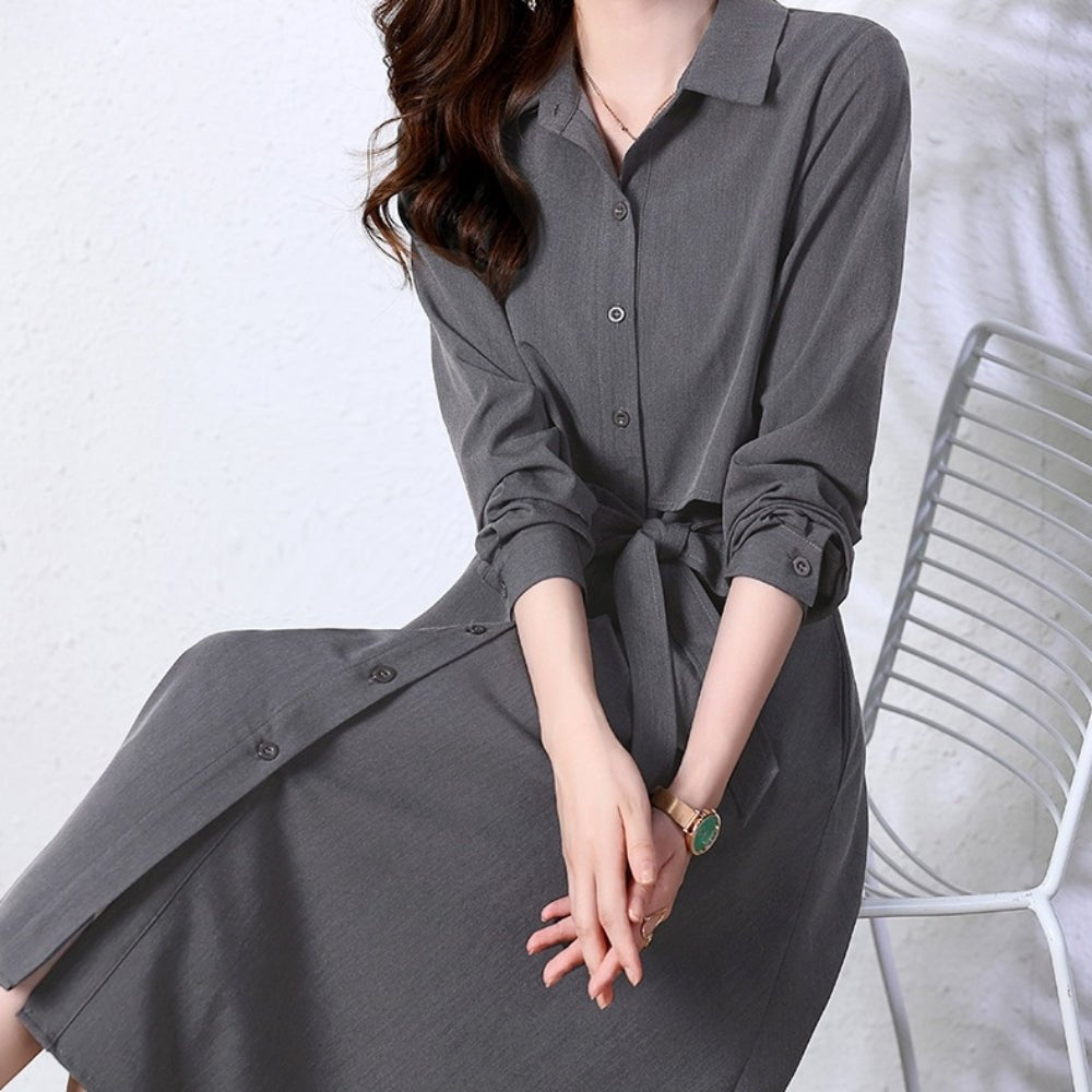 レギュラーカラーブラウスワンピース|オフィスカジュアル レディース 通販【ミレジェネ】