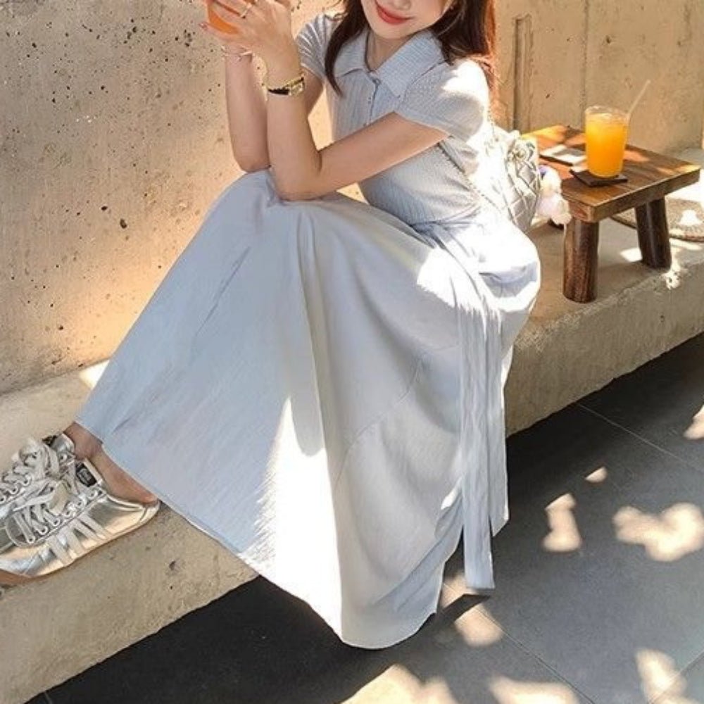 ポロドッキング半袖ワンピース|オフィスカジュアル レディース 通販【ミレジェネ】