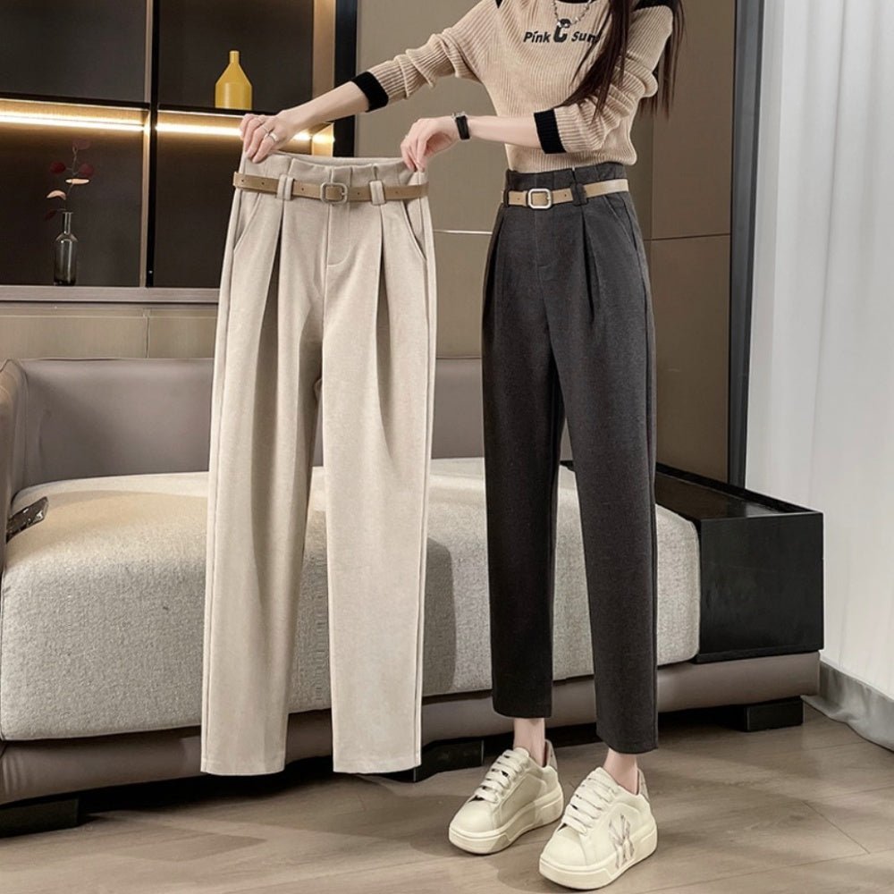 ハイウエストタックパンツ|オフィスカジュアル レディース 通販 Millennial Generation【ミレジェネ】