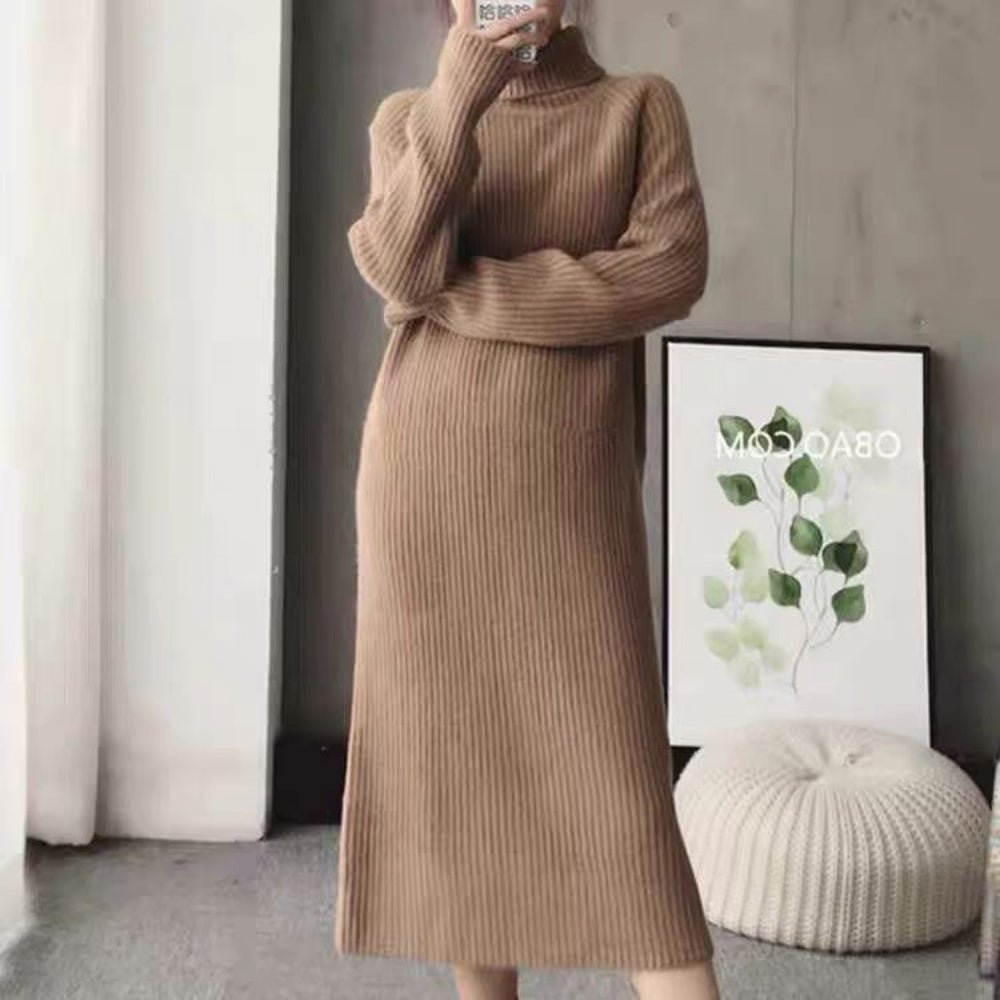 ハイネックロングニットワンピース|オフィスカジュアル レディース 通販【ミレジェネ】