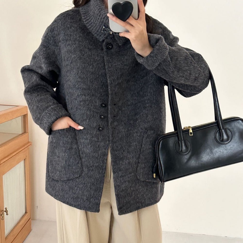 リブタートルショートコート|オフィスカジュアル レディース 通販【ミレジェネ】