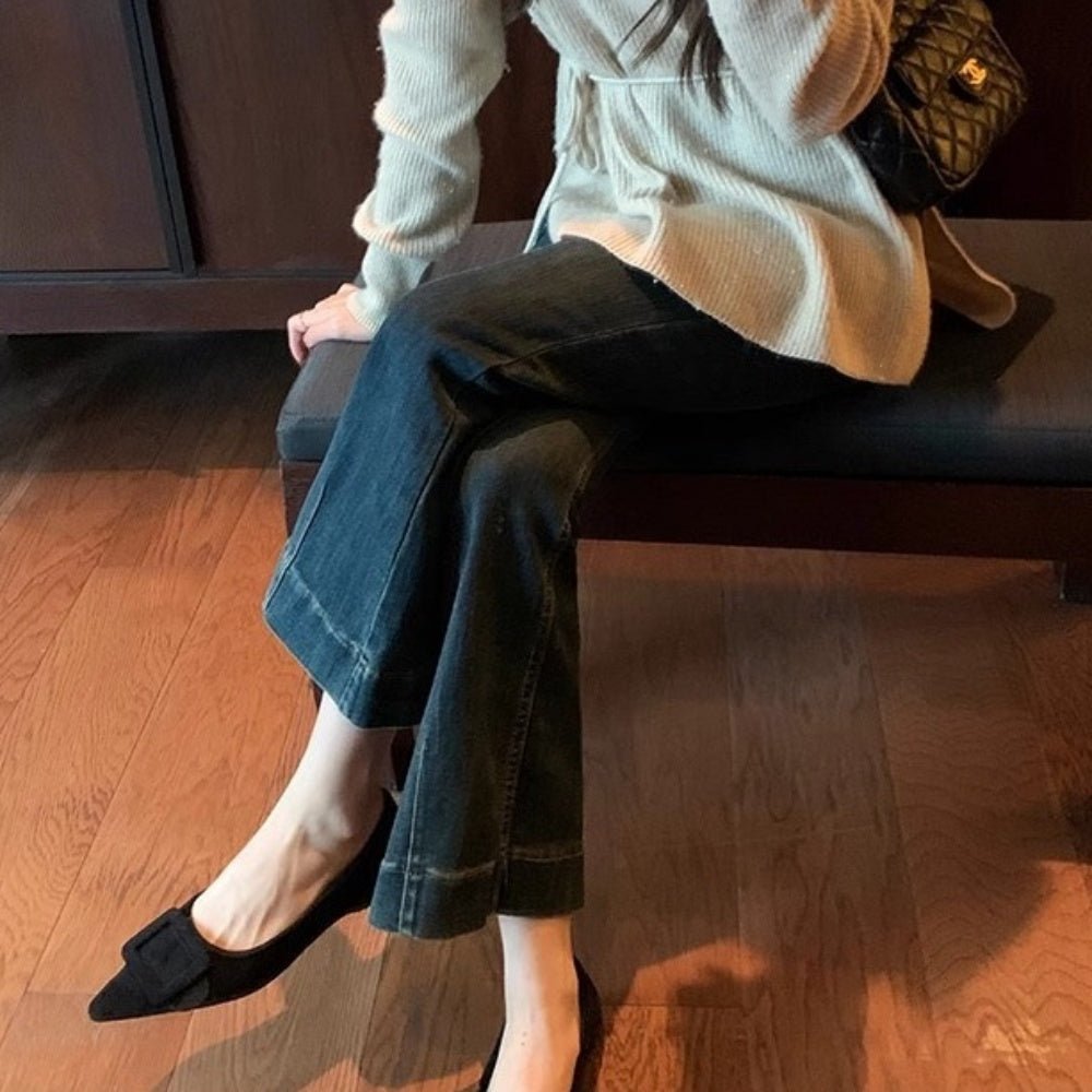 ヒョウ柄スクエアバックルパンプス|オフィスカジュアル レディース 通販【ミレジェネ】