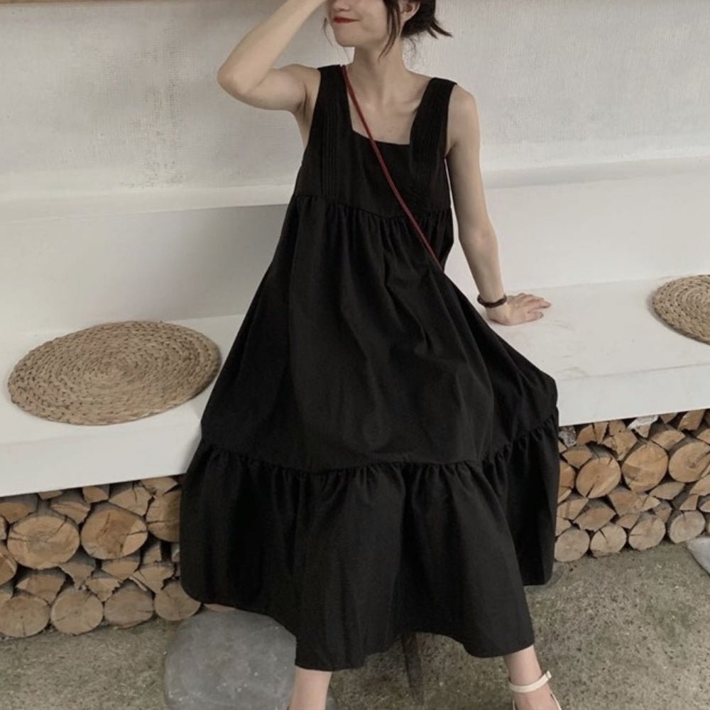 スクエアネックティアードワンピース|オフィスカジュアル レディース 通販【ミレジェネ】