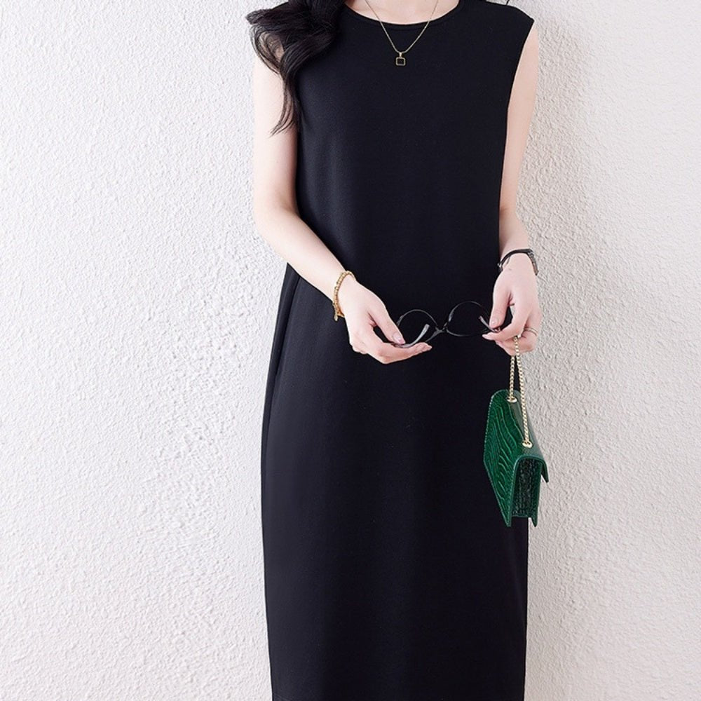 ラウンドネックベーシックワンピース|オフィスカジュアル レディース 通販【ミレジェネ】