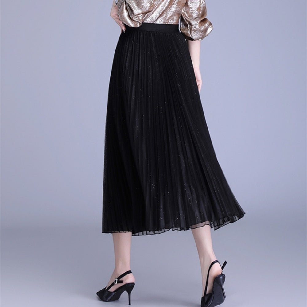 ミモレ丈シフォンプリーツスカート|オフィスカジュアル レディース 通販【ミレジェネ】