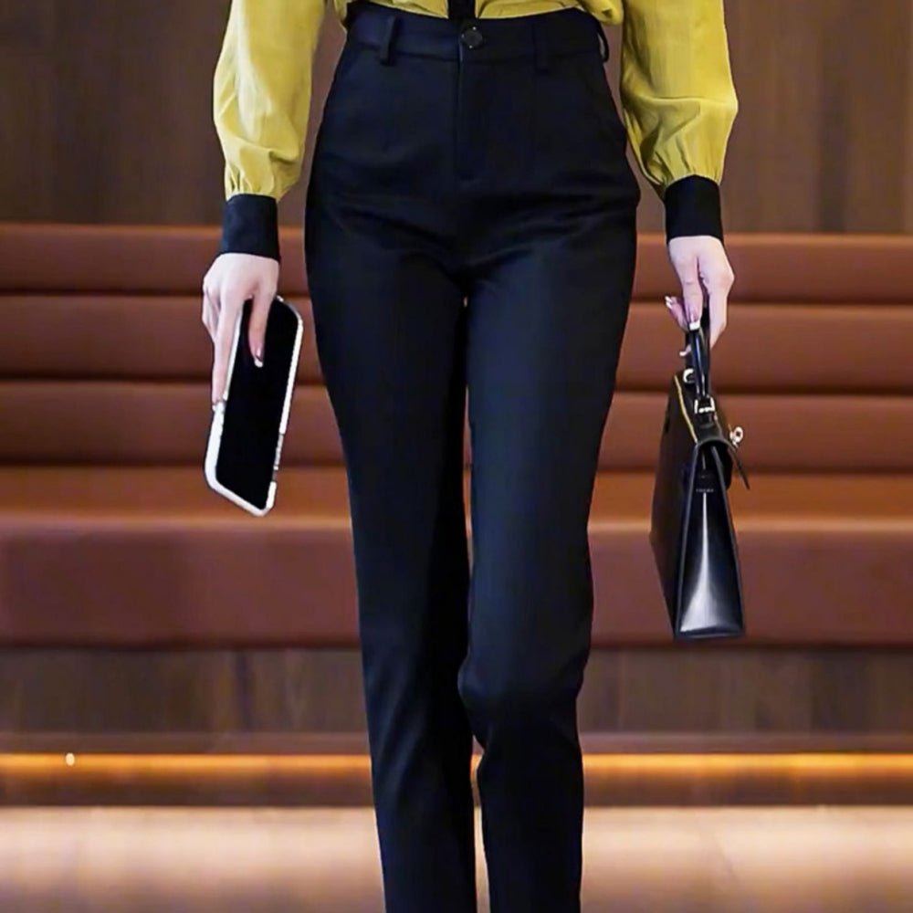 裾スリット入りストレートパンツ|オフィスカジュアル レディース 通販【ミレジェネ】