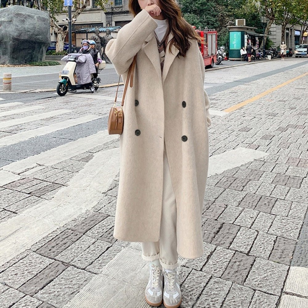 オフィスカジュアル 冬 チェスターウールロングコート ミレジェネ