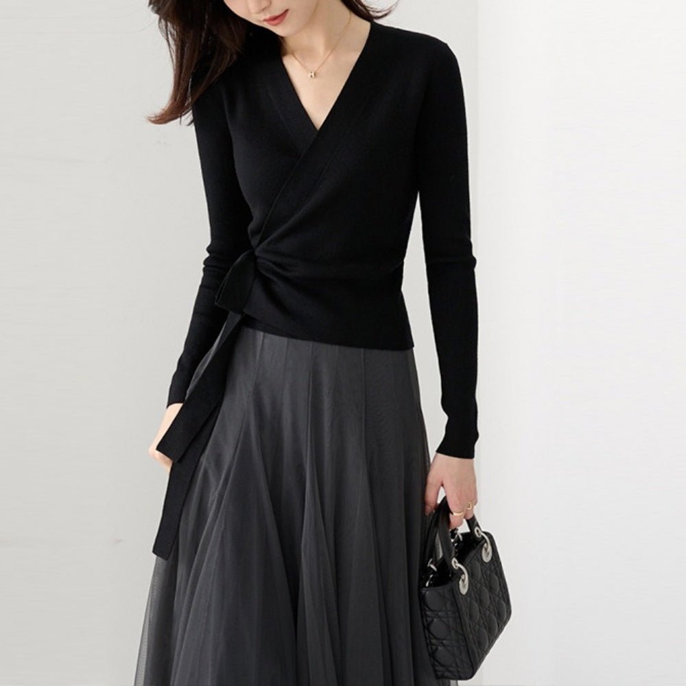 カシュクールニット|オフィスカジュアル レディース 通販 Millennial Generation【ミレジェネ】