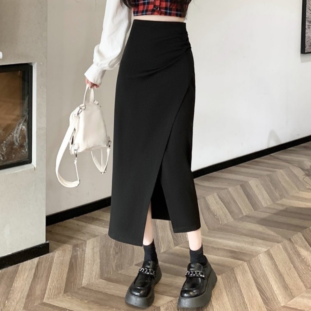 イレギュラースリットスカート|オフィスカジュアル レディース 通販【ミレジェネ】