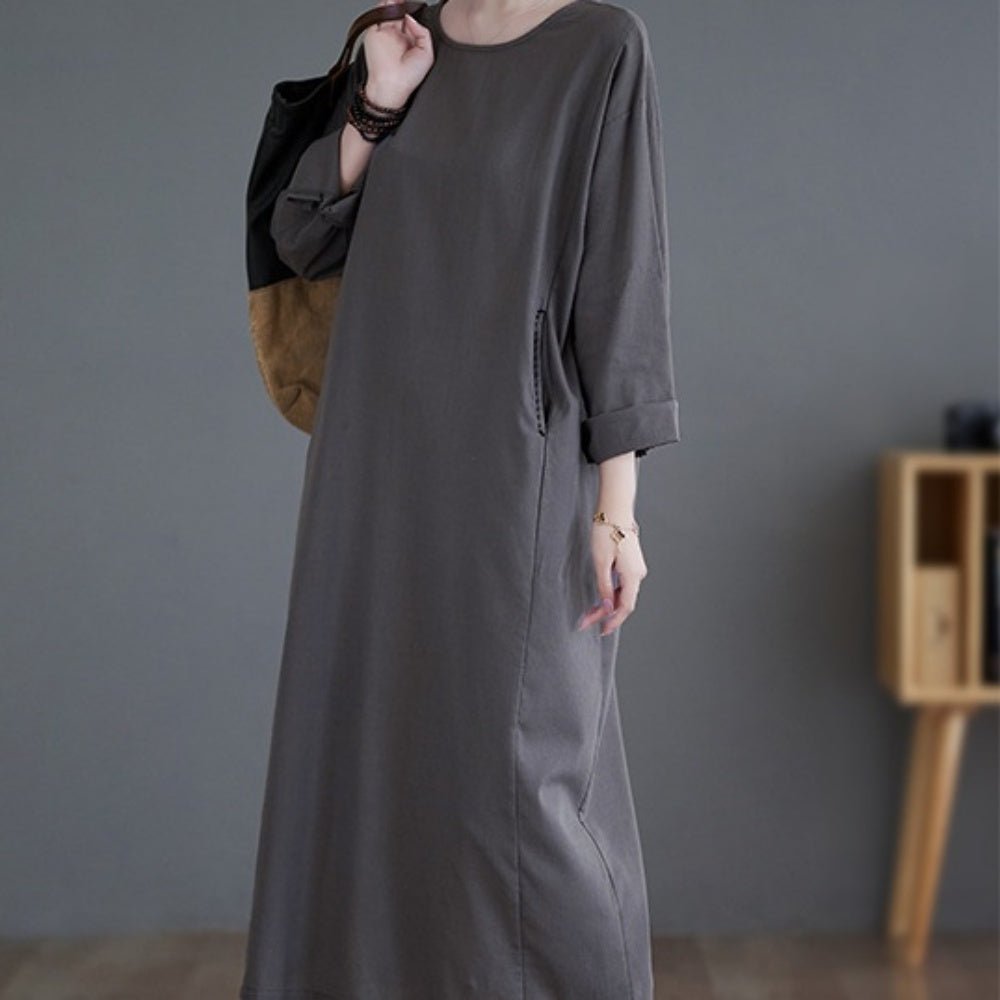 クルーネックルームワンピース|オフィスカジュアル レディース 通販【ミレジェネ】