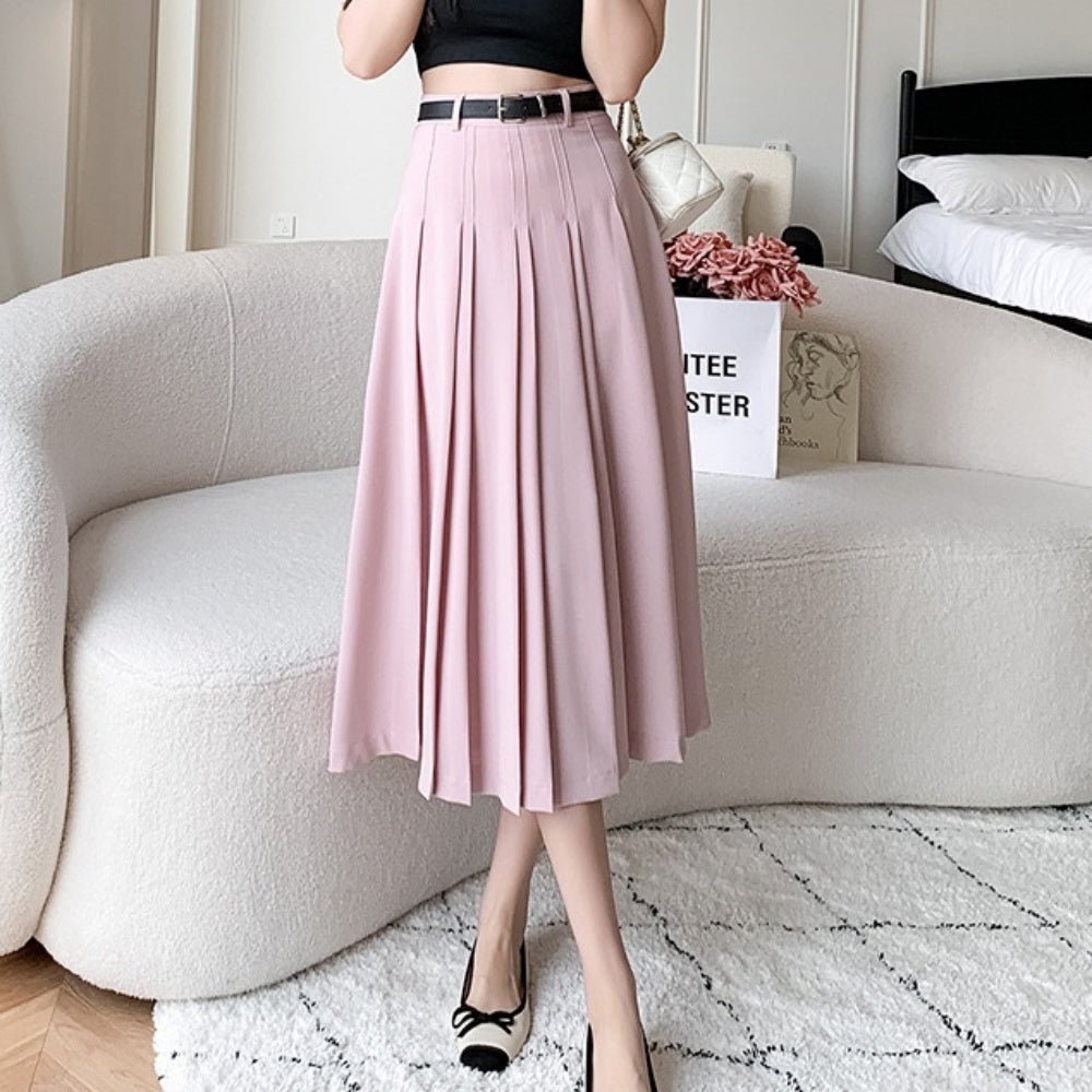 プリーツロングスカート|オフィスカジュアル レディース 通販【ミレジェネ】