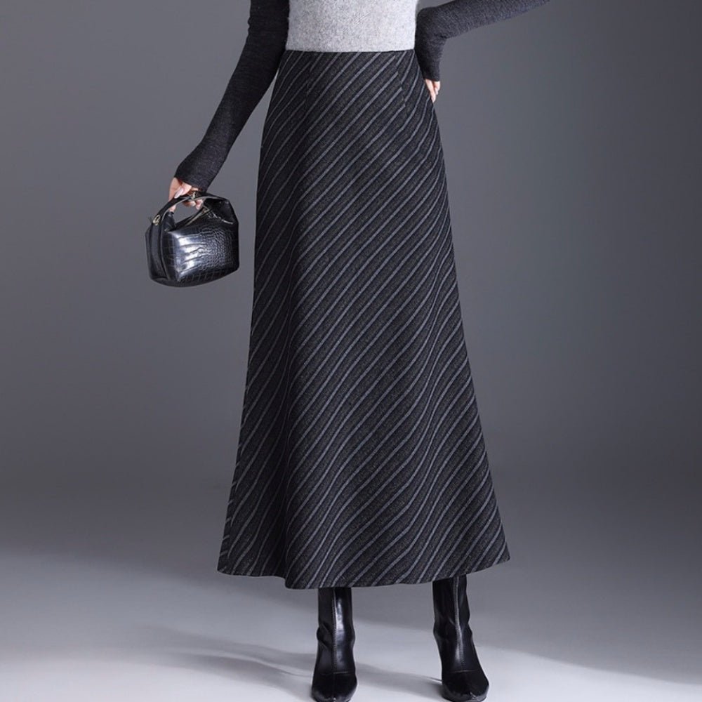 斜めストライプマーメイドスカート|オフィスカジュアル レディース 通販【ミレジェネ】