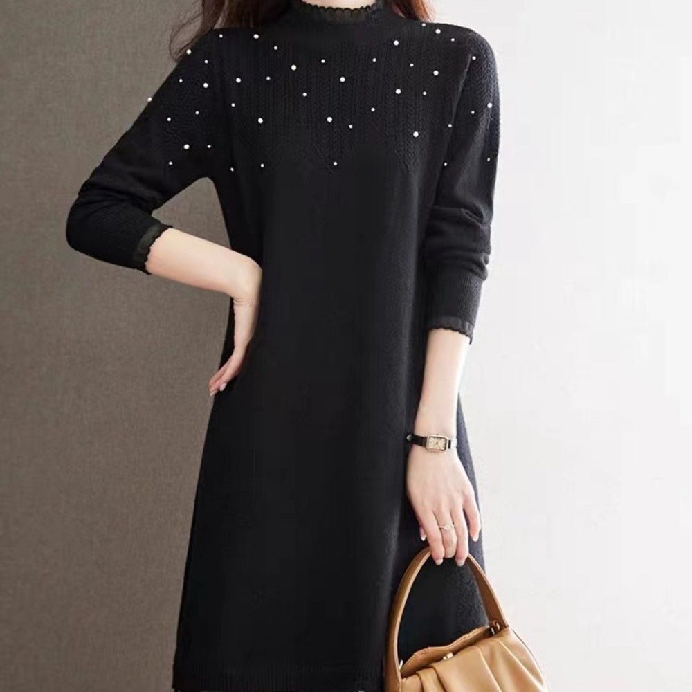 パール付きニットワンピース|オフィスカジュアル レディース 通販 Millennial Generation【ミレジェネ】