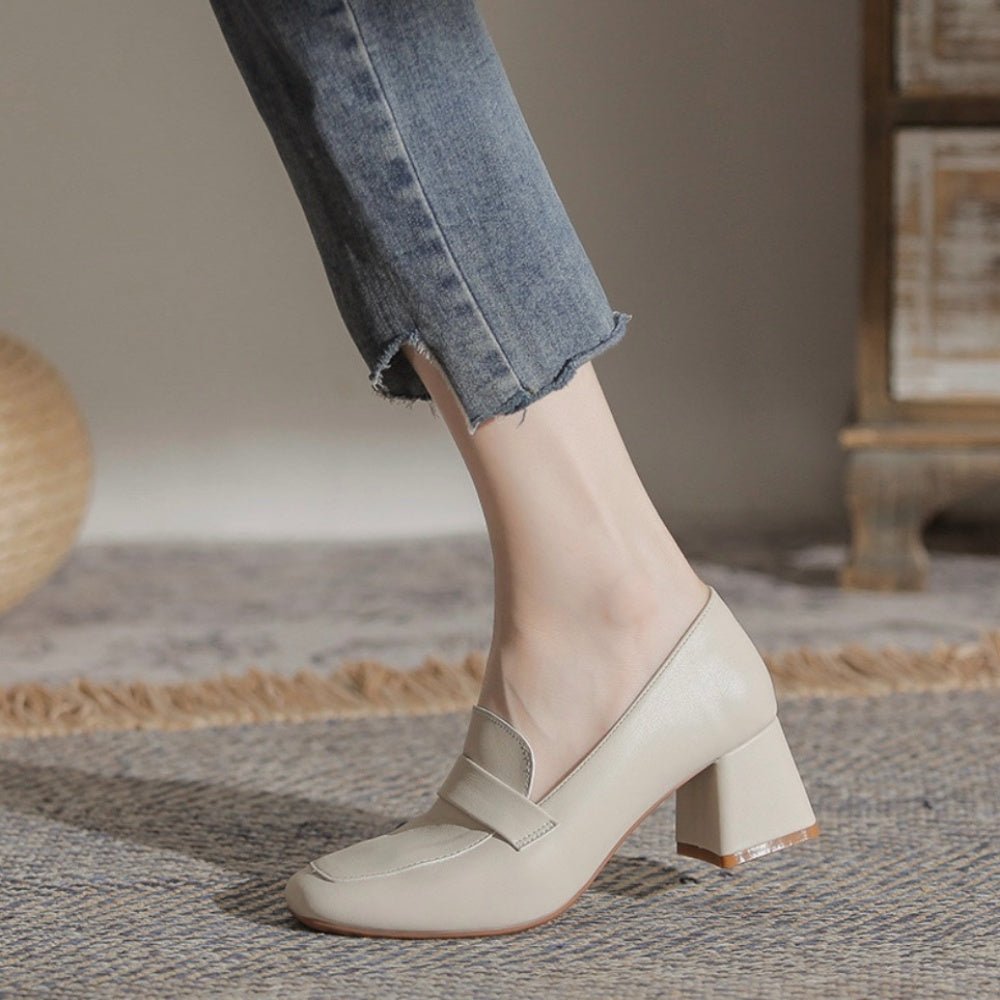 ベーシックヒールローファー|オフィスカジュアル レディース 通販 Millennial Generation【ミレジェネ】