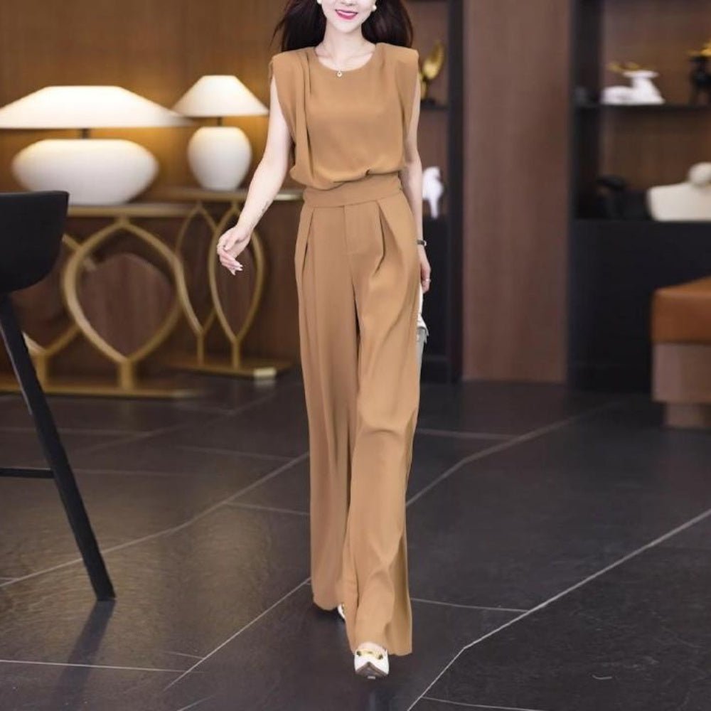 ノースリーブタックパンツセットアップ|オフィスカジュアル レディース 通販【ミレジェネ】