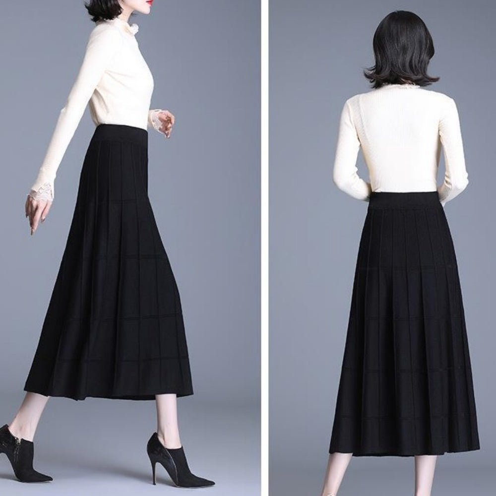 格子柄ニットスカート|オフィスカジュアル レディース 通販 Millennial Generation【ミレジェネ】