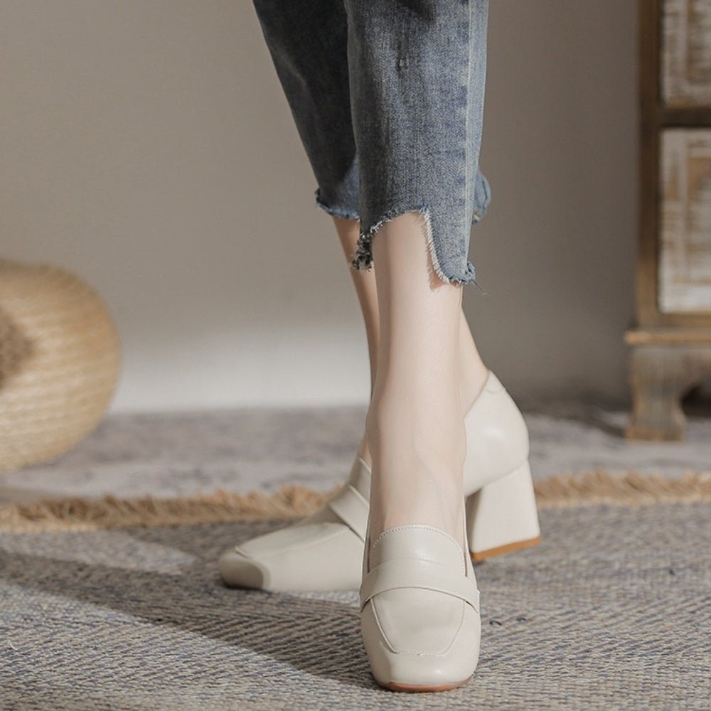 ベーシックヒールローファー|オフィスカジュアル レディース 通販 Millennial Generation【ミレジェネ】