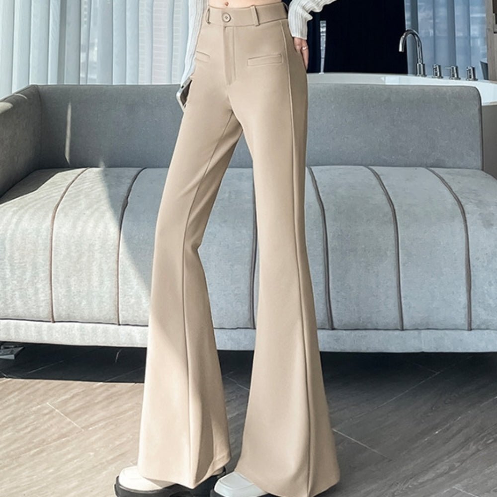 裾フレアストレッチパンツ|オフィスカジュアル レディース 通販【ミレジェネ】