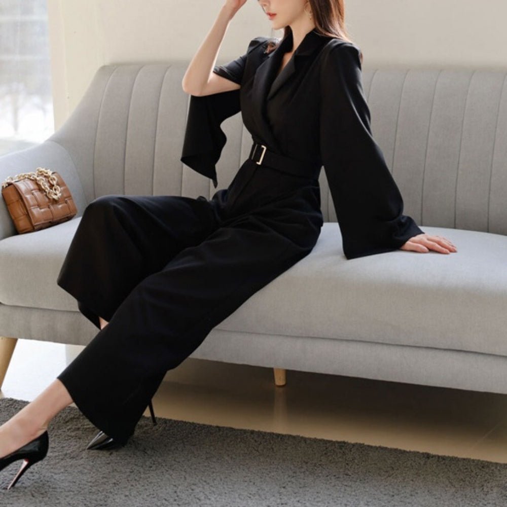 スリットスリーブオールインワン|オフィスカジュアル レディース 通販【ミレジェネ】