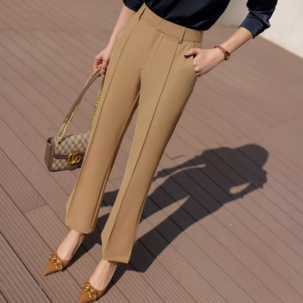 サイドスリット入りフレアパンツ|オフィスカジュアル レディース 通販【ミレジェネ】