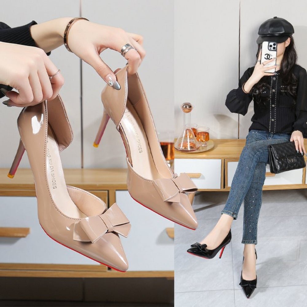 リボンモチーフパンプス|オフィスカジュアル レディース 通販【ミレジェネ】