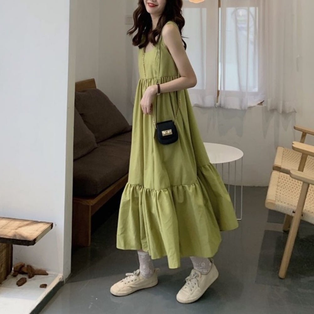 スクエアネックティアードワンピース|オフィスカジュアル レディース 通販【ミレジェネ】