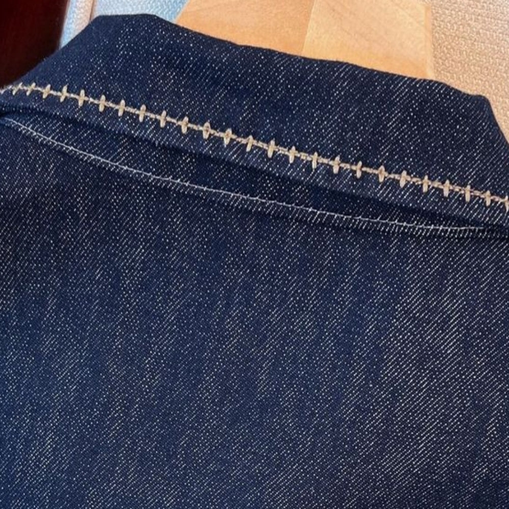 ステッチアクセントデニムジャケット|オフィスカジュアル レディース 通販【ミレジェネ】