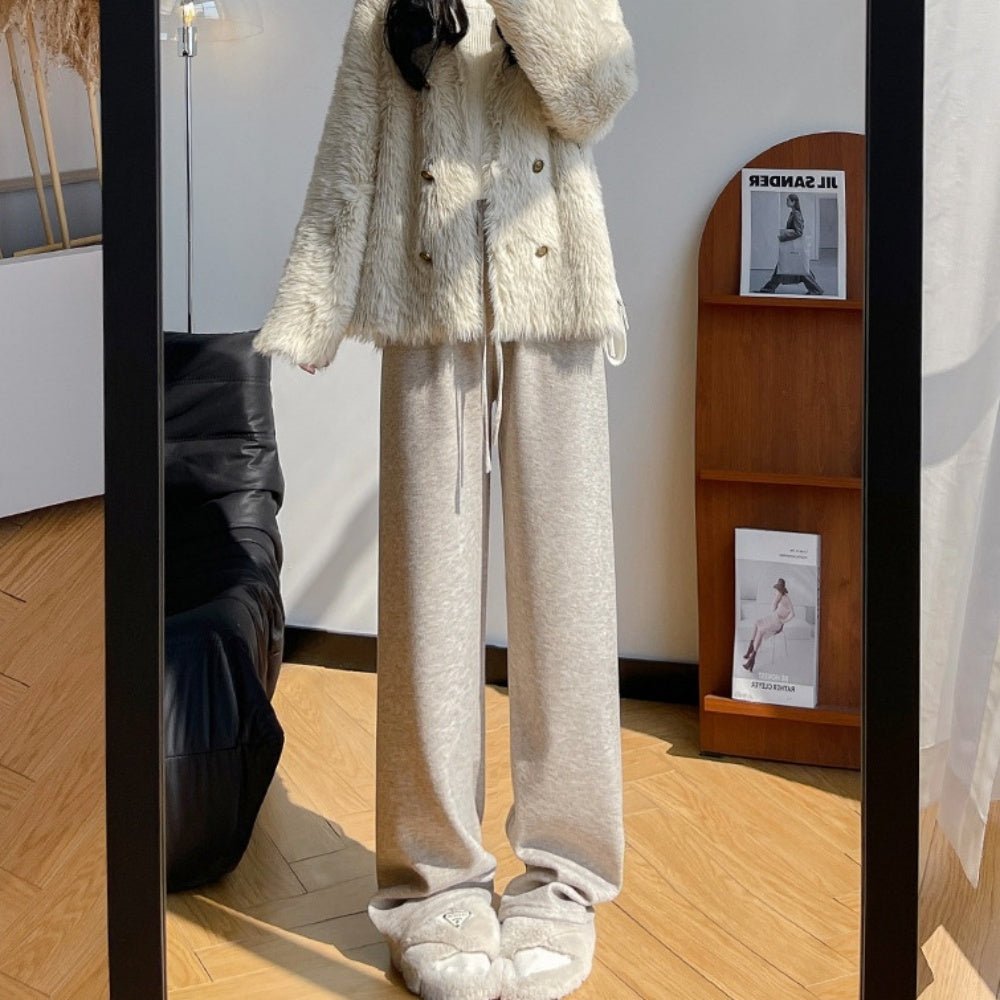 裏ボアストレートパンツ|オフィスカジュアル レディース 通販【ミレジェネ】