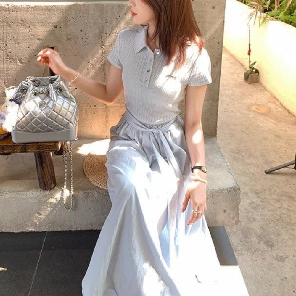 ポロドッキング半袖ワンピース|オフィスカジュアル レディース 通販【ミレジェネ】