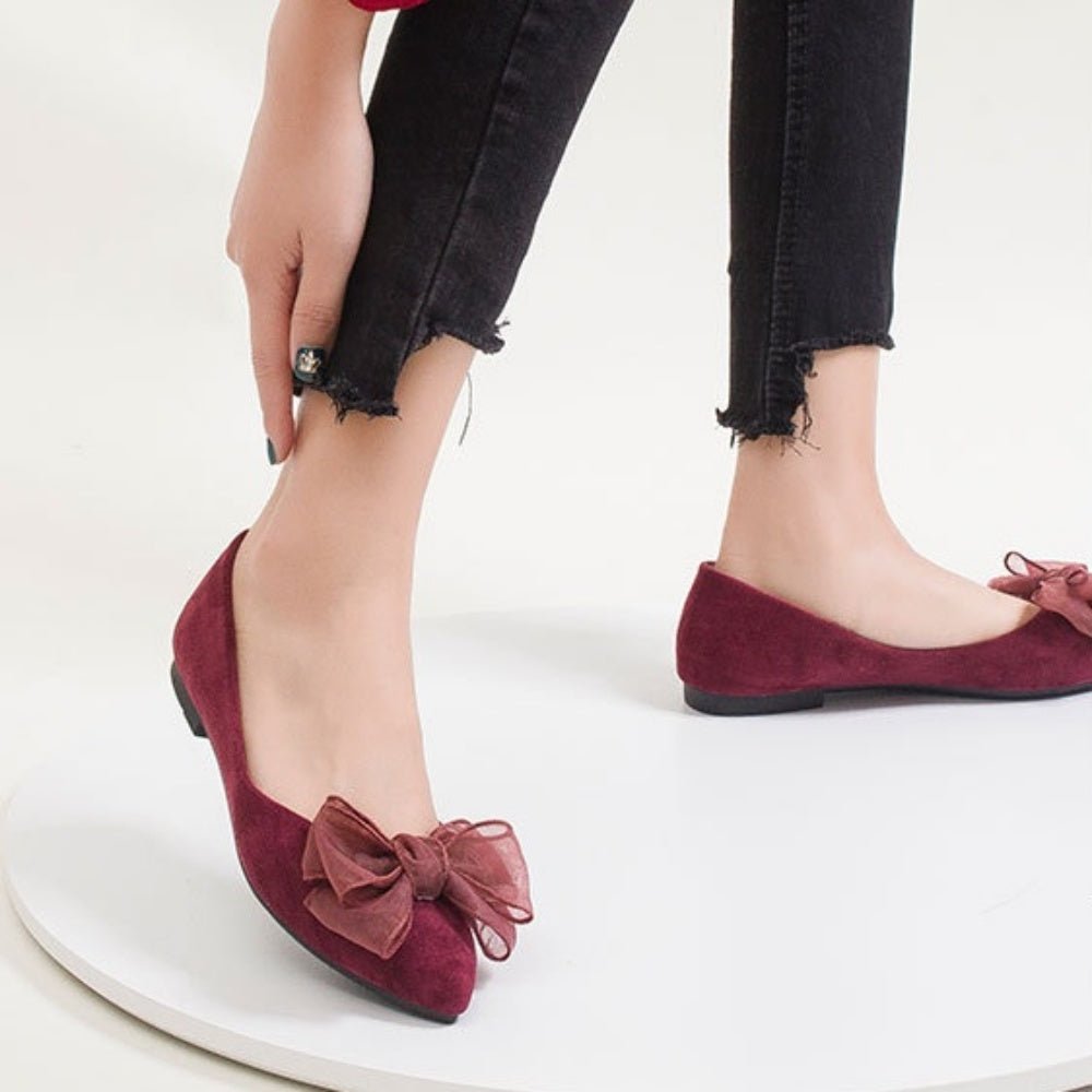 オーガンジーリボンフラットパンプス|オフィスカジュアル レディース 通販【ミレジェネ】