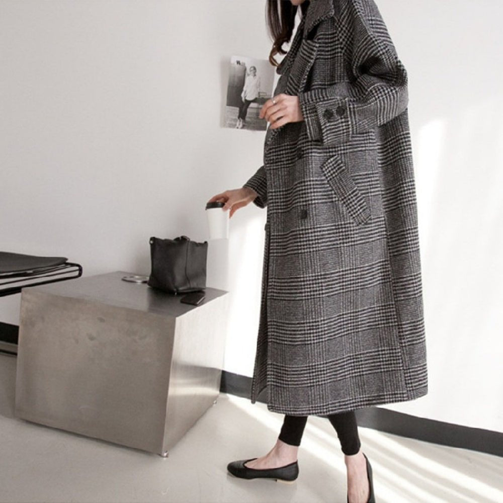 チェック柄ロングコート|オフィスカジュアル レディース 通販【ミレジェネ】