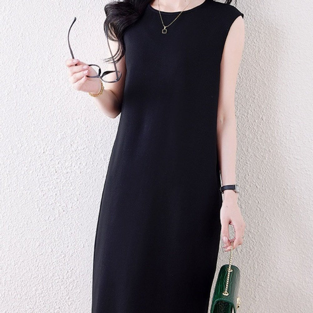 ラウンドネックベーシックワンピース|オフィスカジュアル レディース 通販【ミレジェネ】