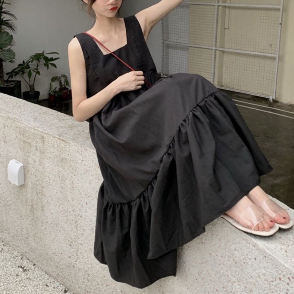 スクエアネックティアードワンピース|オフィスカジュアル レディース 通販【ミレジェネ】