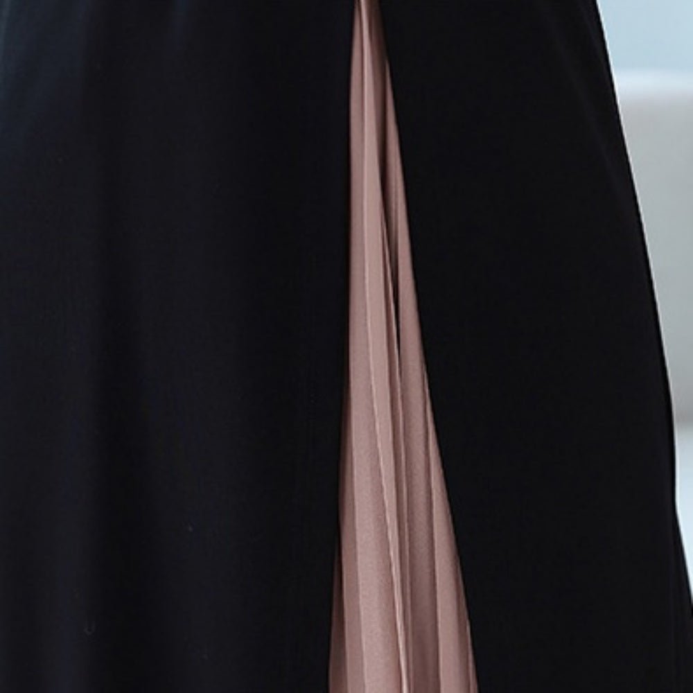 ベルト付きプリーツ切り替え半袖ワンピース|オフィスカジュアル レディース 通販 Millennial Generation【ミレジェネ】