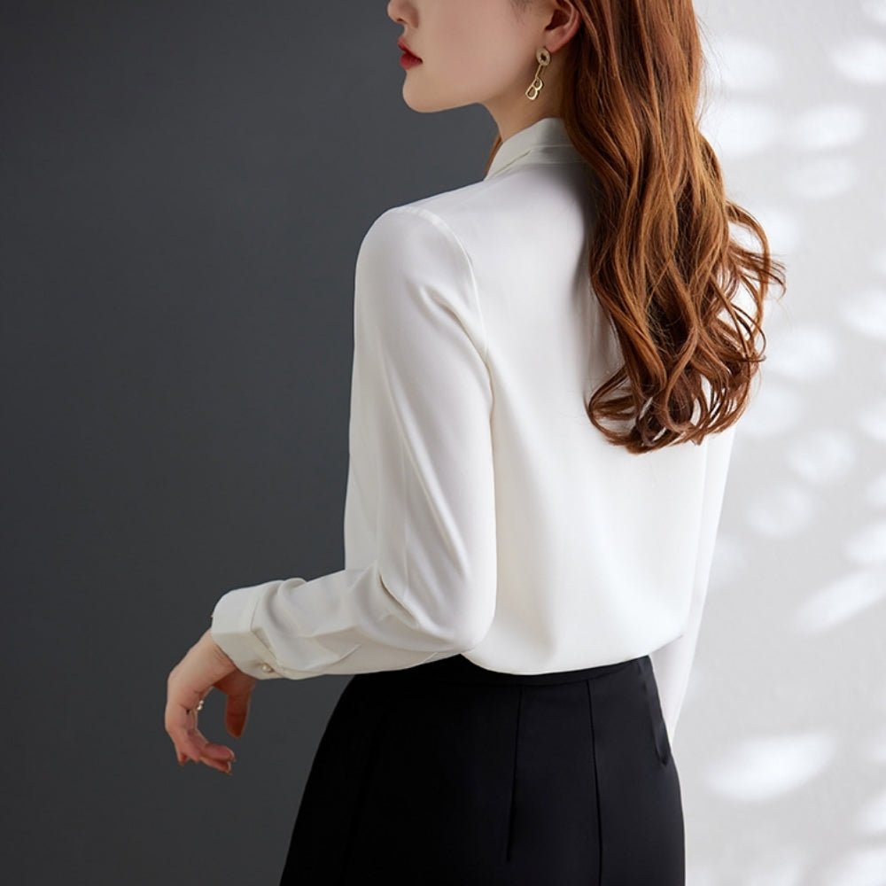 長袖ボウタイブラウス|オフィスカジュアル レディース 通販【ミレジェネ】
