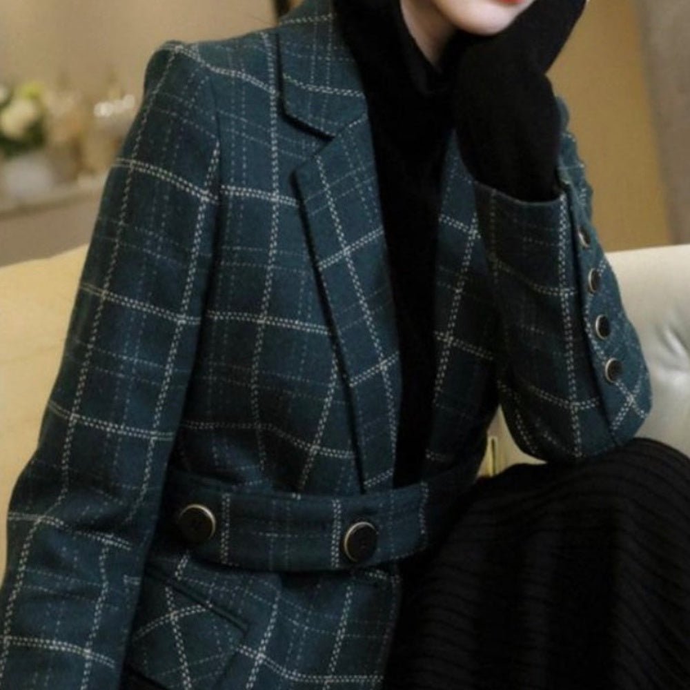 ウエストマークチェックコート|オフィスカジュアル レディース 通販【ミレジェネ】