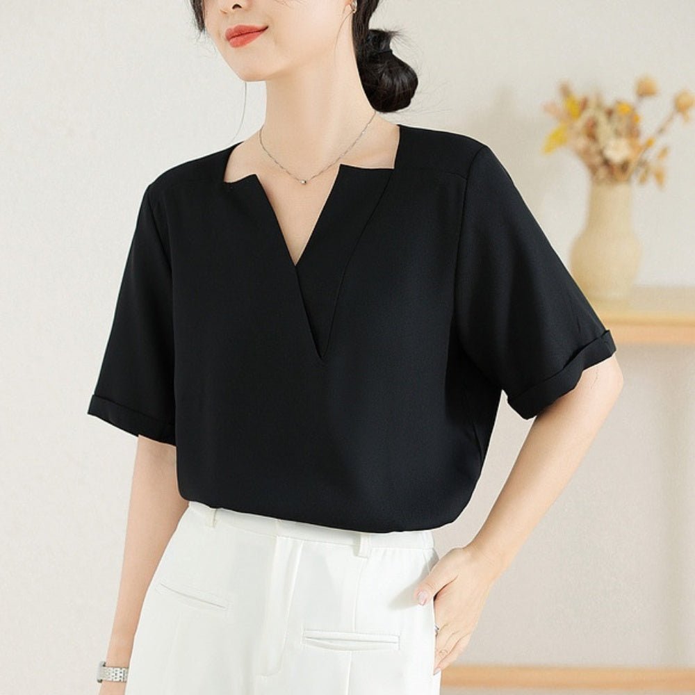 スキッパーカラートップス|オフィスカジュアル レディース 通販【ミレジェネ】